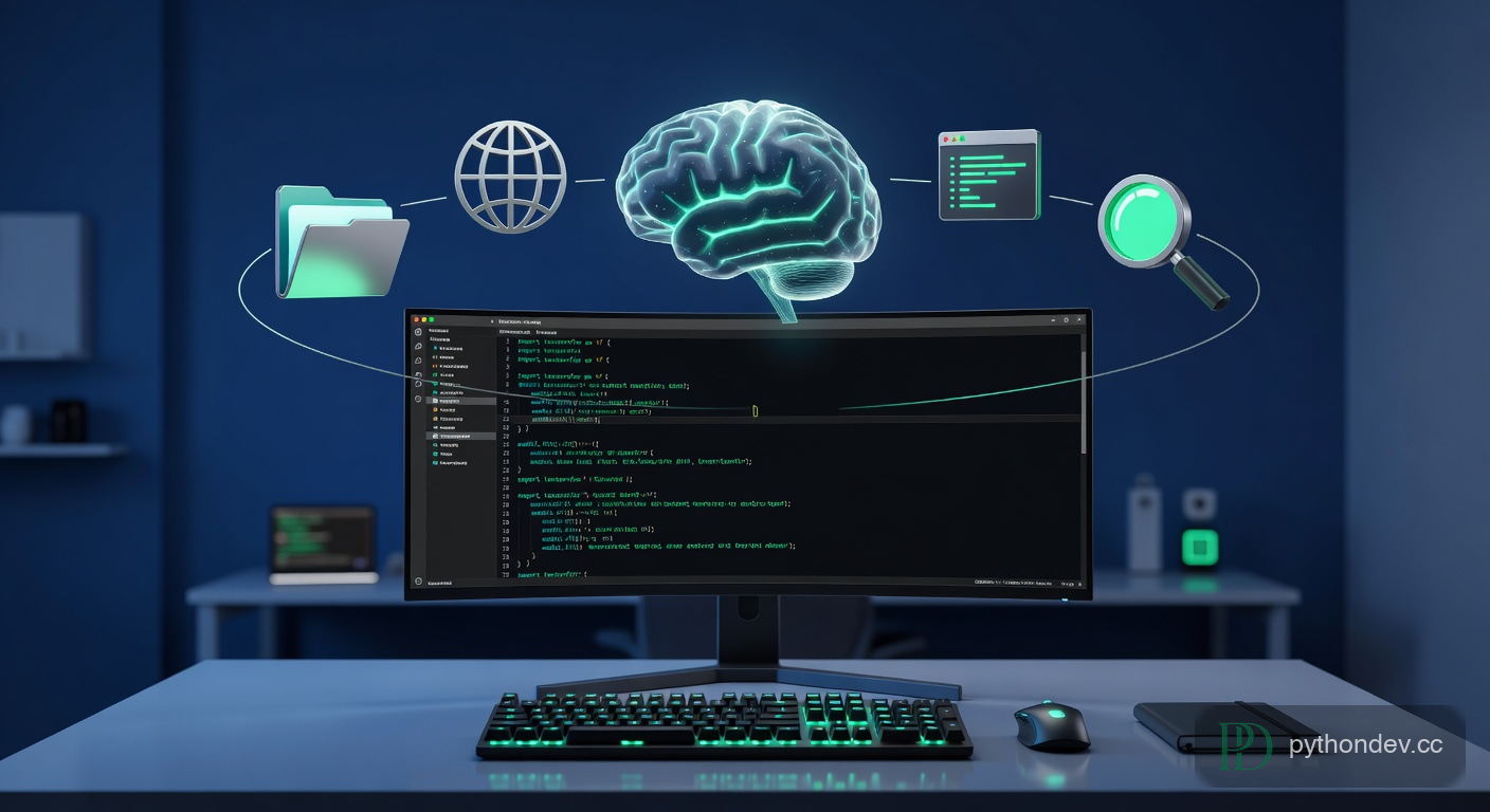 AI agent with built-in tools for file operations, web search, and bash commands